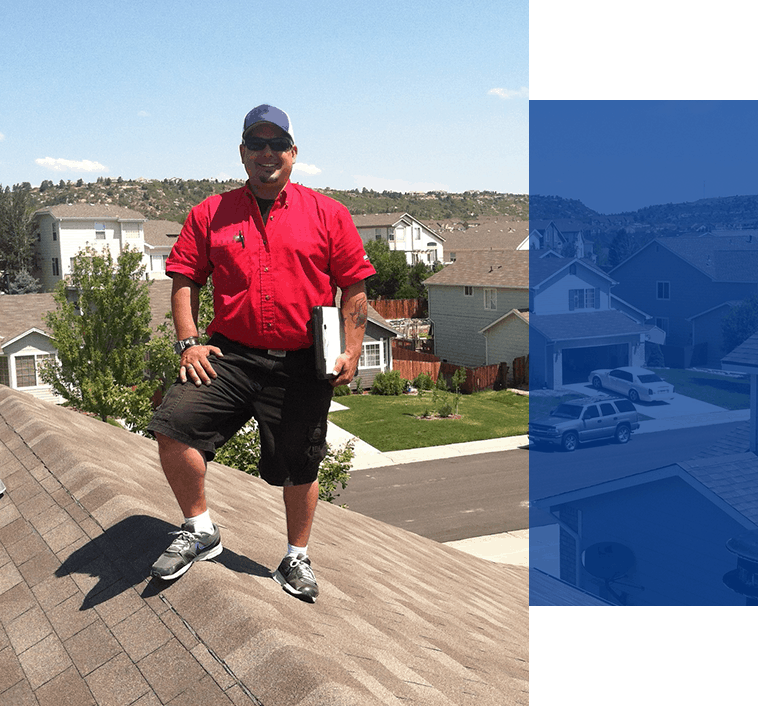 Roofer on a roof